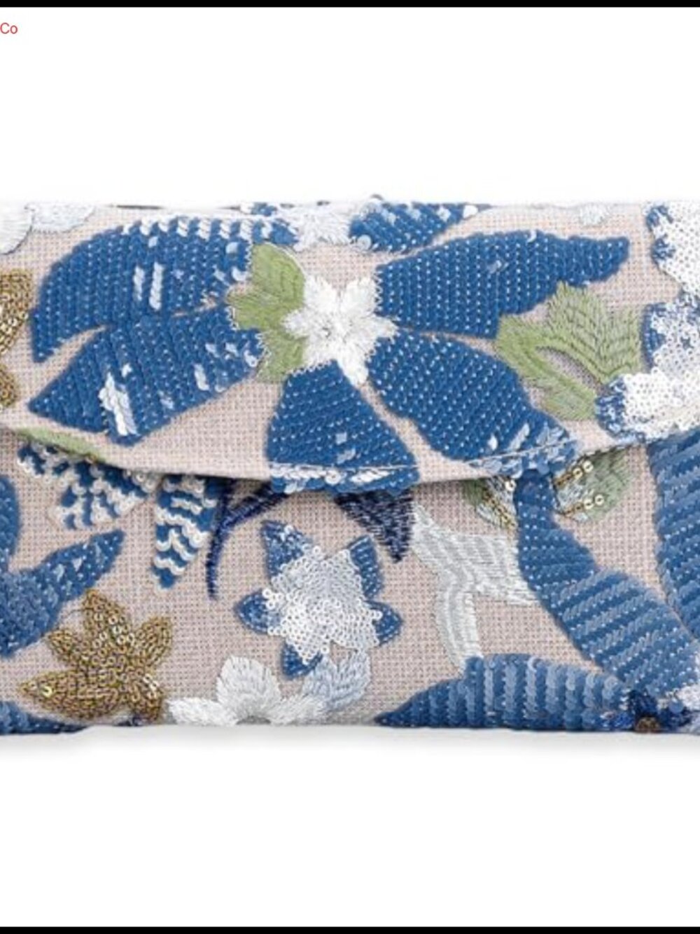 Floral Embroidery Sequin Evening Clutch Beaded Party Purse